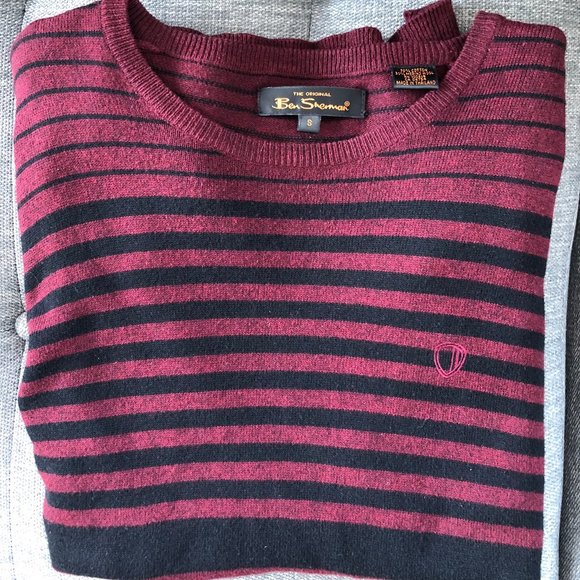 Maroon / Black Ben Sherman Sweater - Picture 2 of 5